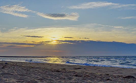 A sunset over Provincetown